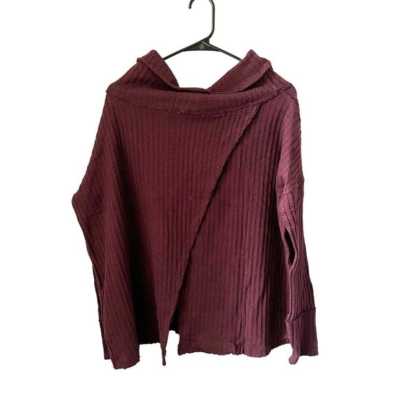Free People NWT Juicy Long Sleeve Cowl Neck Thermal Shirt M Color: Date Night - Picture 4 of 11